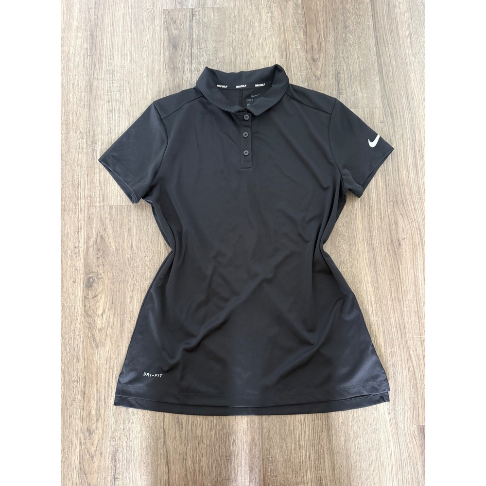 Nike Golf Women's Dri-FIT Short Sleeve Polo Shirt Black Size Medium